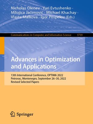 cover image of Advances in Optimization and Applications